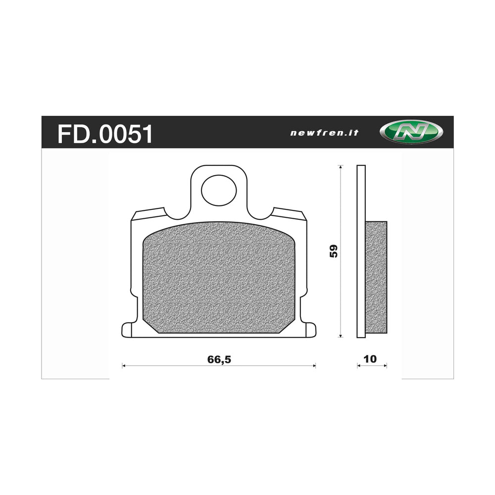 Newfren Brake Pads - Touring Organic