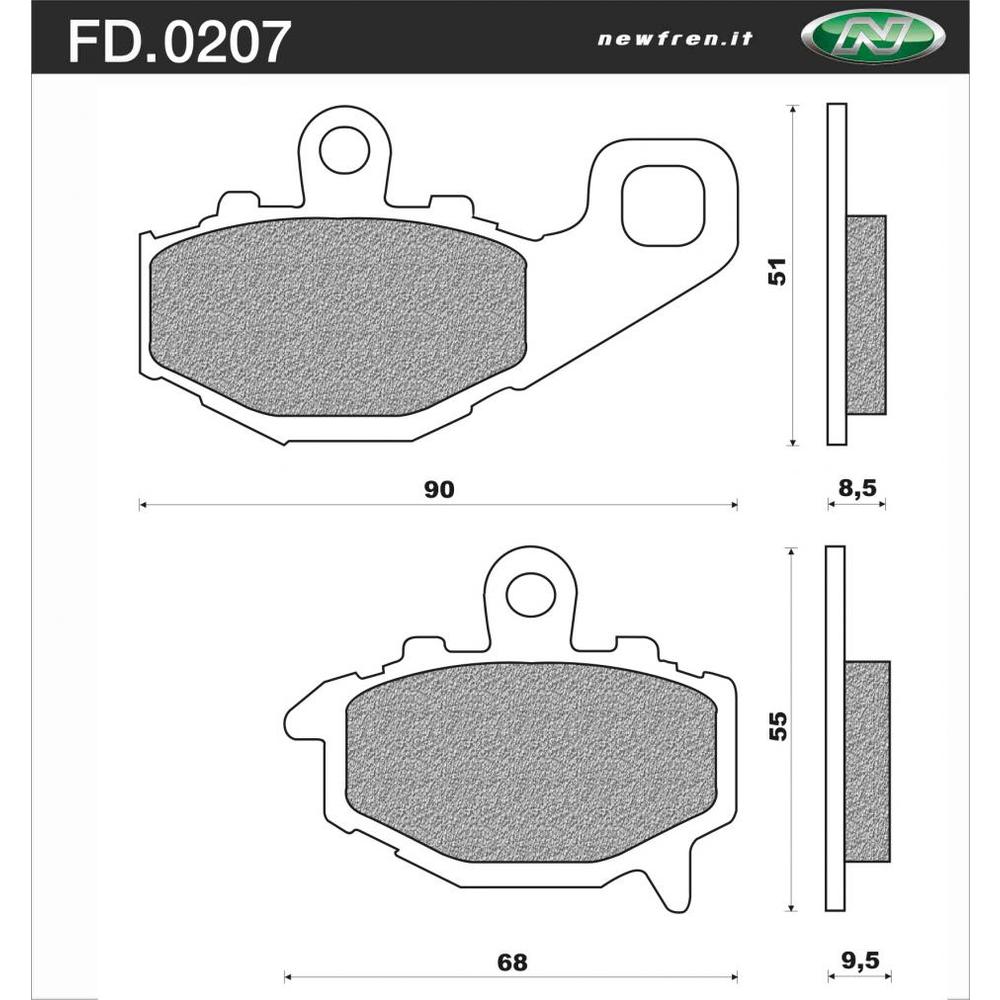 Newfren Brake Pads - Touring Organic