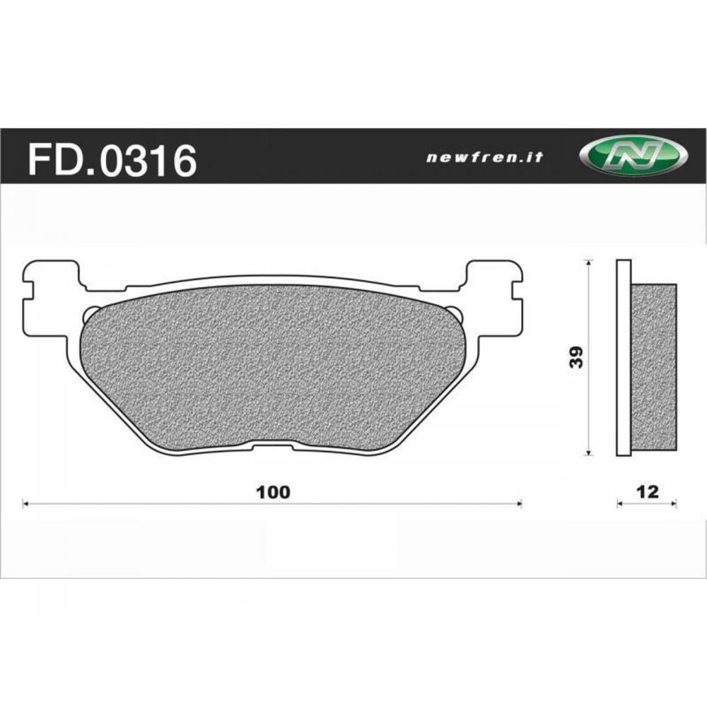 Newfren Brake Pads - Scooter Elite Organic