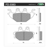 Newfren Brake Pads - Touring Organic