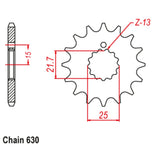 16T Kawasaki/Suzuki Front Spkt (518)