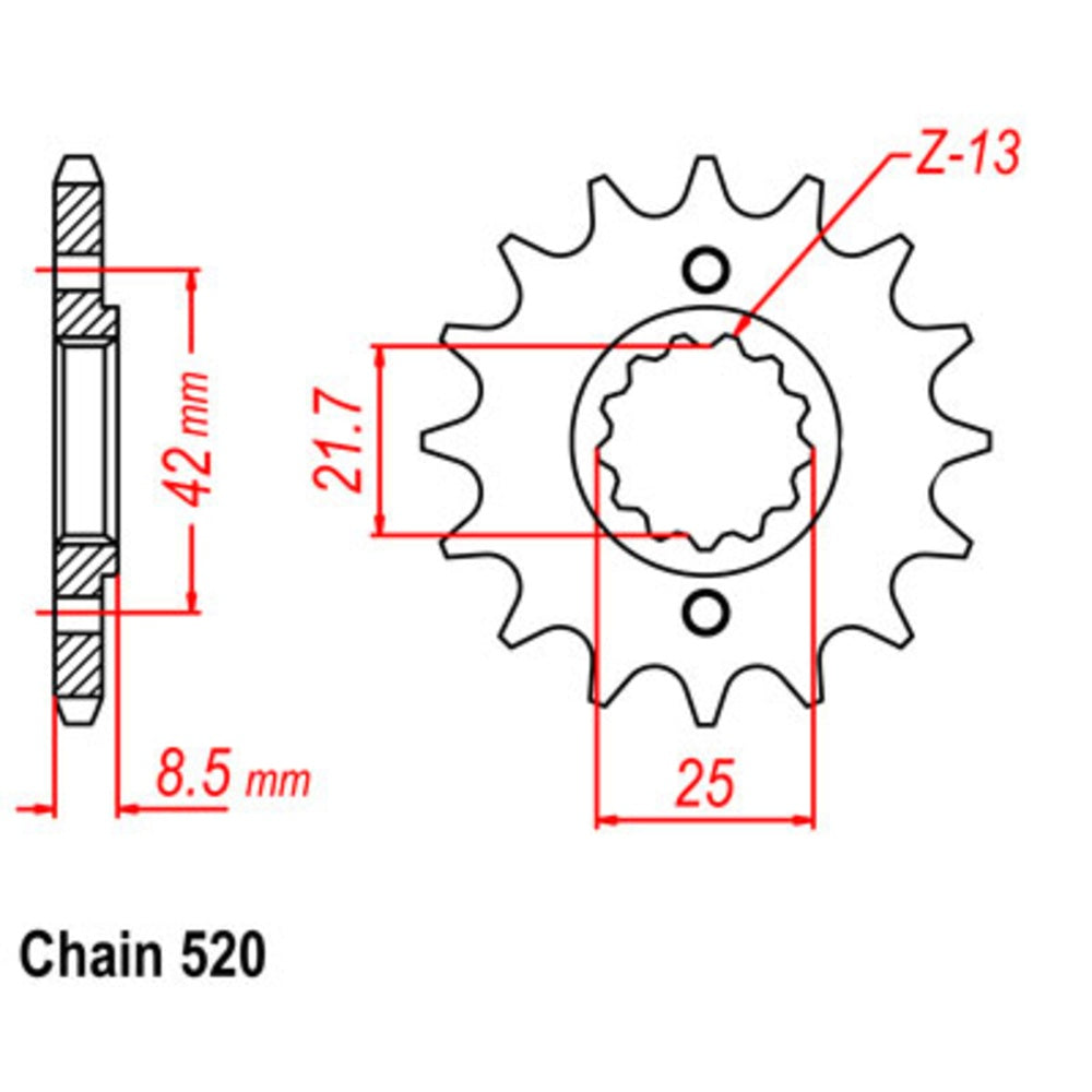 14T Kawasaki Front Sprocket (516)