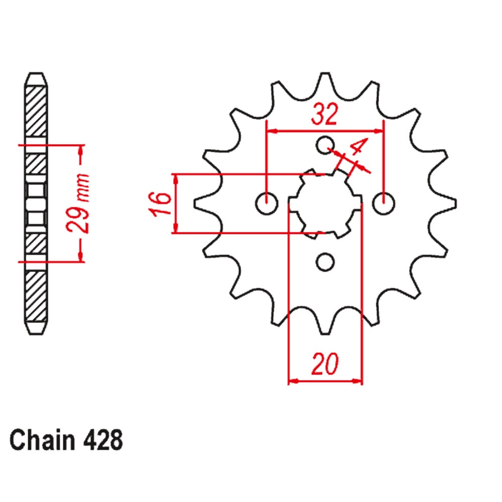 14T Suzuki GSX-R125 Front Sprocket (1425)
