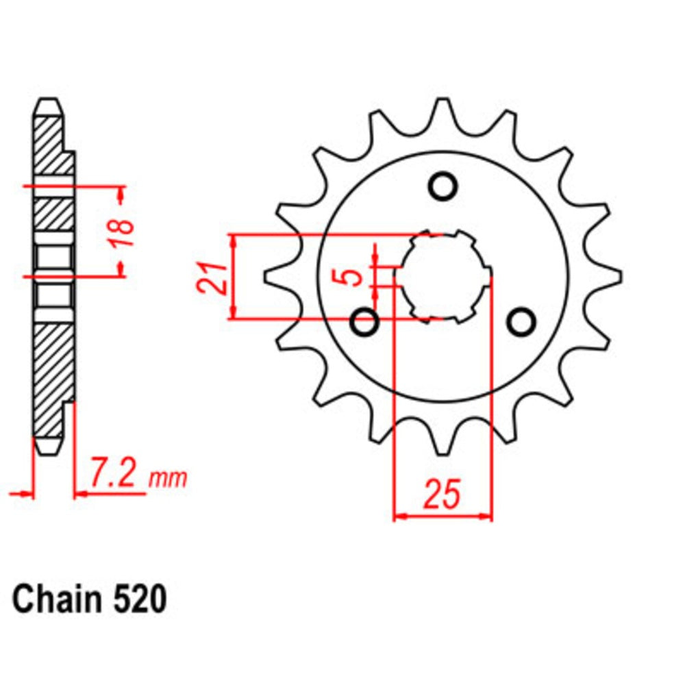 17T Suzuki Front Sprocket (437)