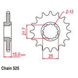 15T Kawasaki Front Sprocket (1515)