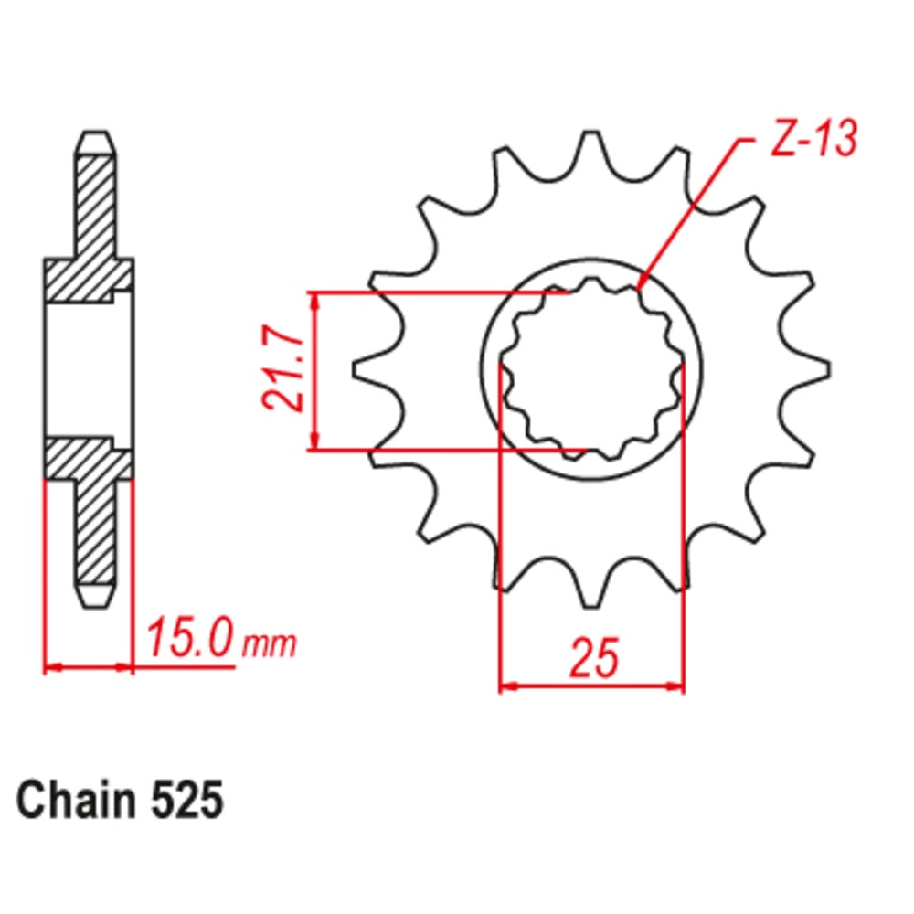 16T Kawasaki Front Sprocket (1515)