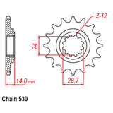 17T Kawasaki Front Sprocket