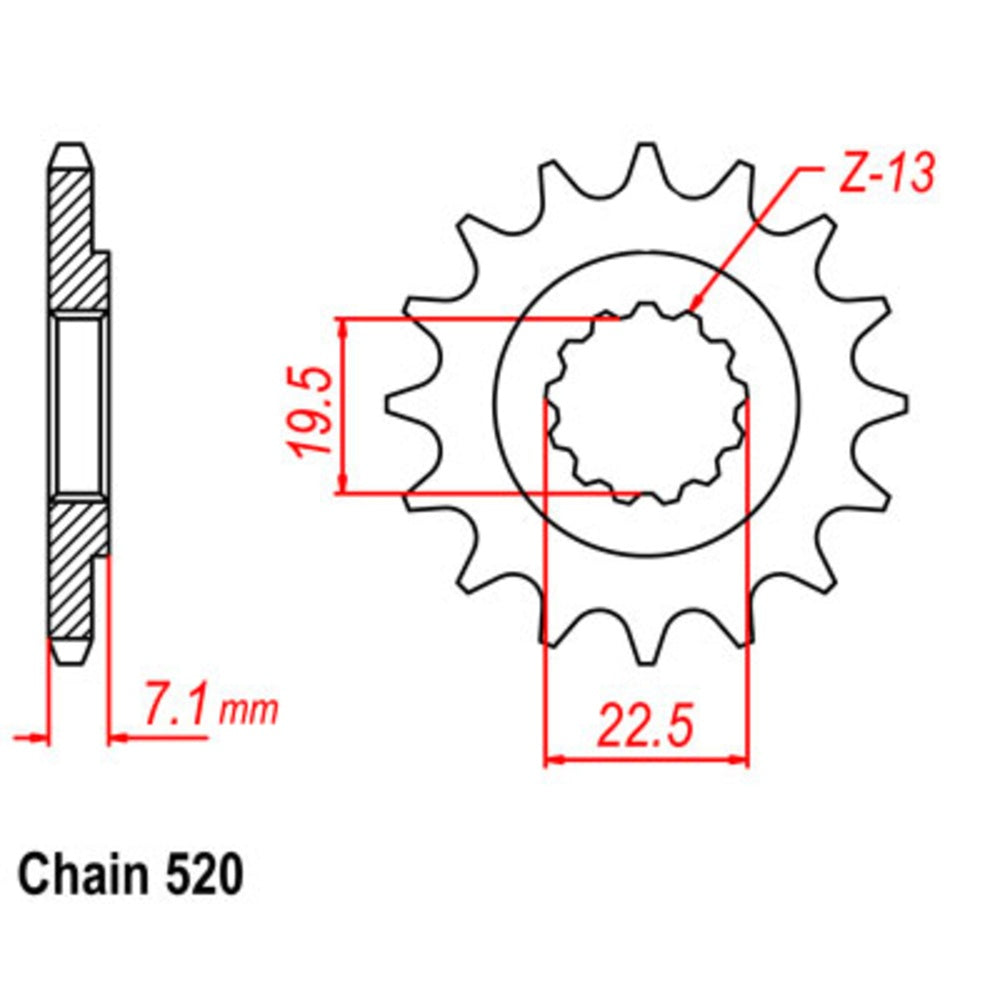 14T Suzuki Front Sprocket (434)