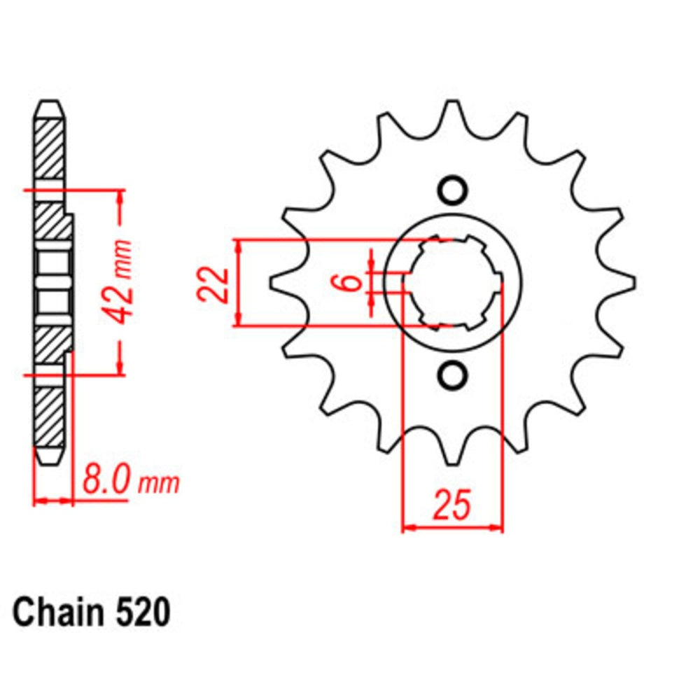 15T Honda Front Sprocket (281) (MN9)