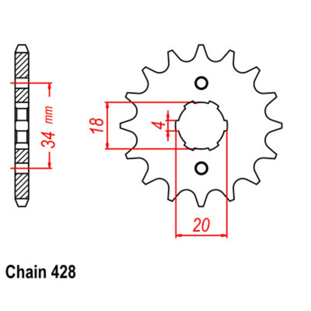 16T Honda Front Sprocket (259)