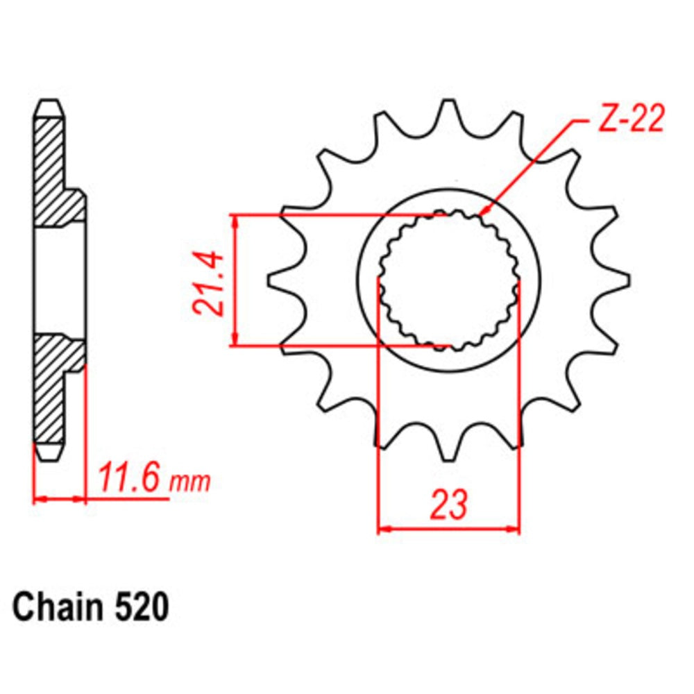 13T Yamaha Front Sprocket (583)