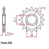 16T Kawasaki Front Sprocket (1536)