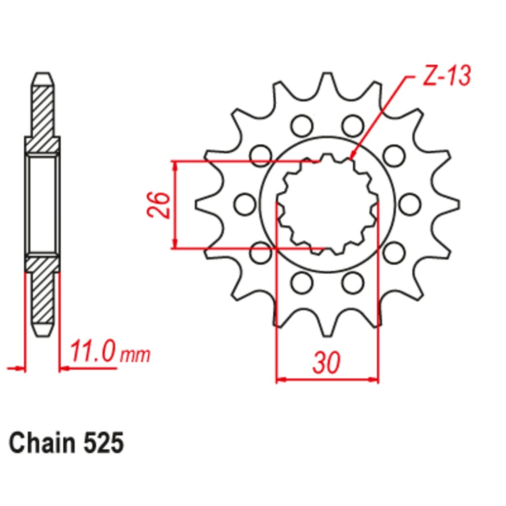 16T Yamaha Front Sprocket (1591)