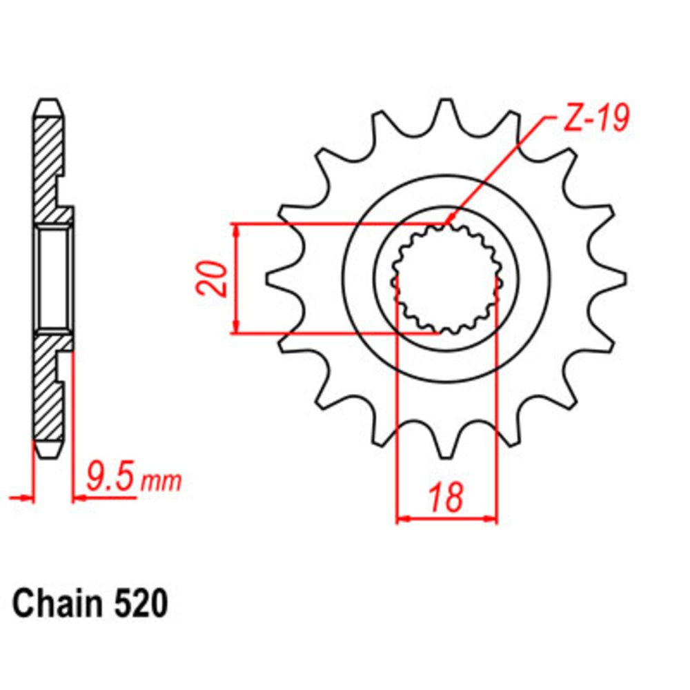 13T Honda Front Sprocket (268)