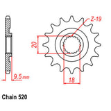13T Honda Front Sprocket (268)