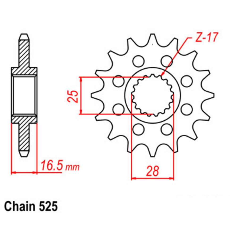 17T KTM 950/990 Supersprox Front Sprocket (1904)