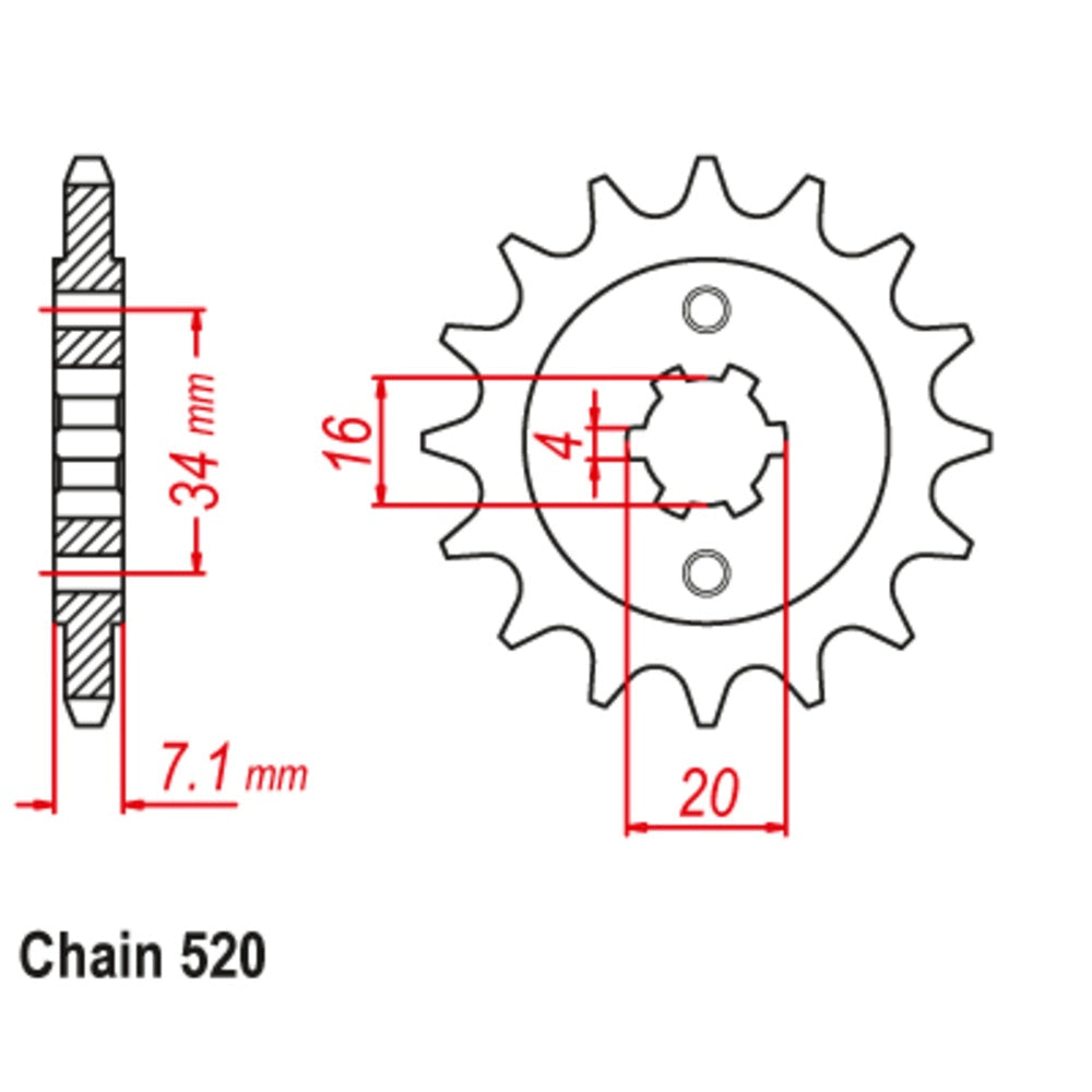 15T KTM 125/200 Duke 13-15 Front Spkt (1903)