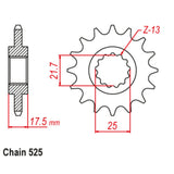 15T Honda Front Sprocket (297)