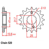 14T Honda XR650 Front Sprocket (1307)