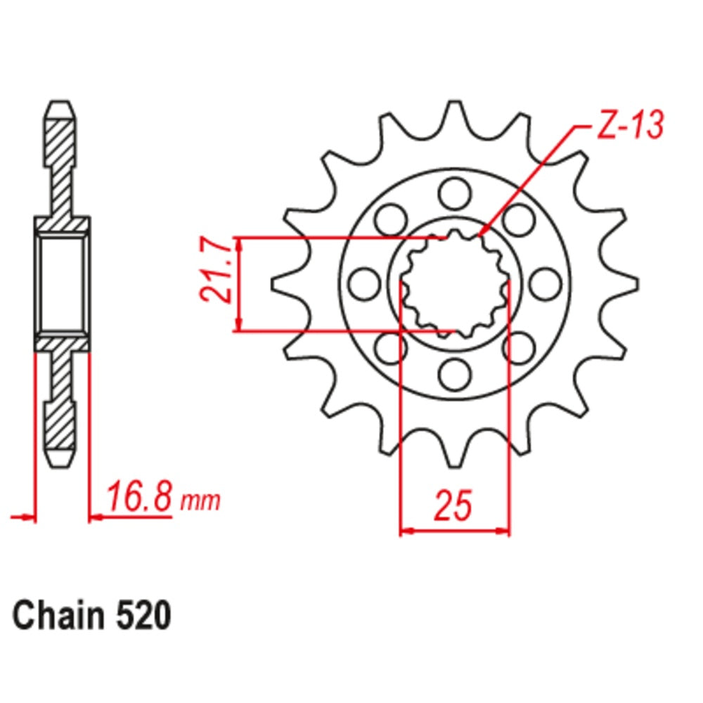 15T Honda Front Sprocket (1373)