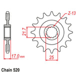 15T Honda Front Sprocket (1381)