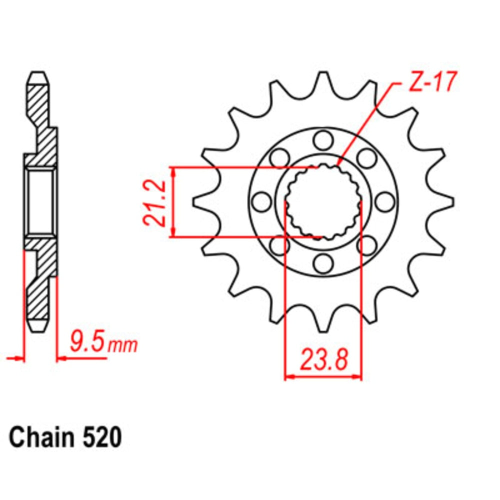 13T Honda Front Sprocket (284)