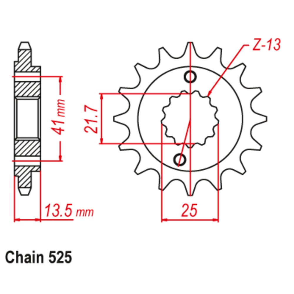 16T Honda Front Sprocket (296)