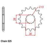 17T Triumph Front Sprocket (1183)