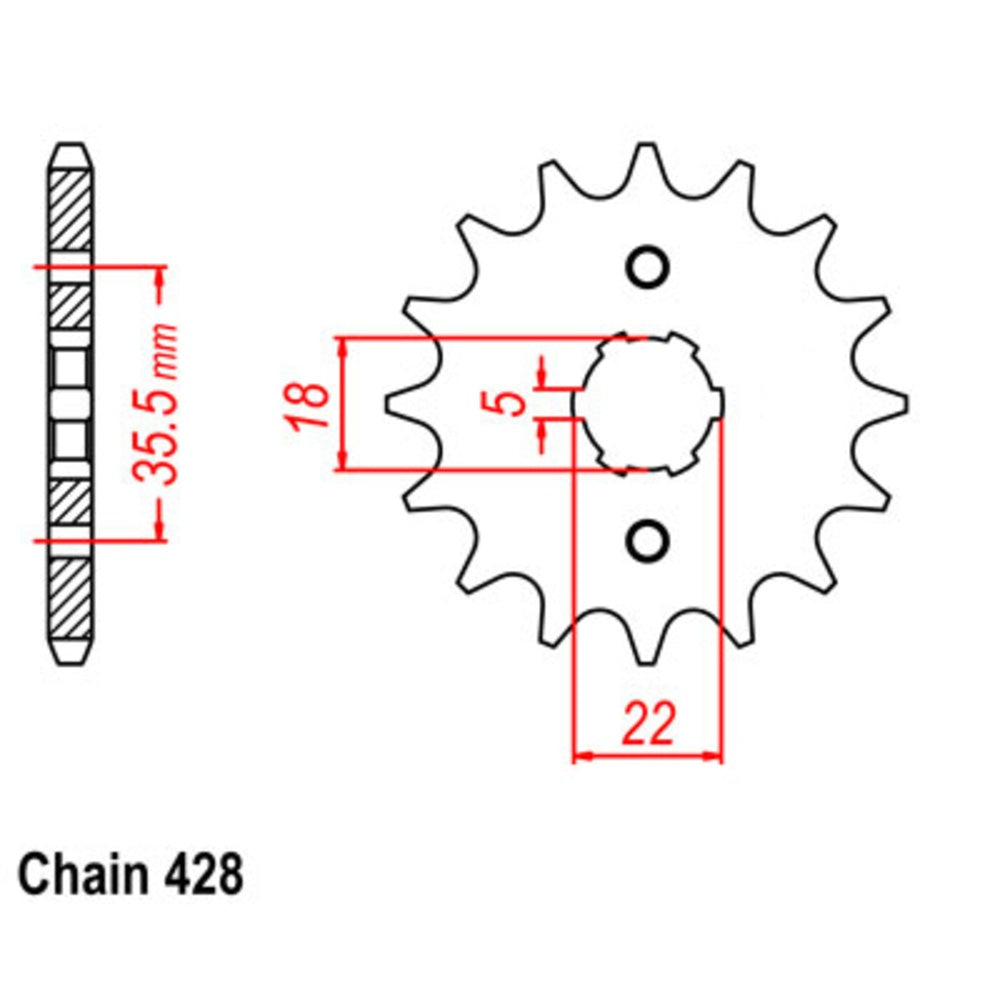 13T Yamaha Front Sprocket (1559)