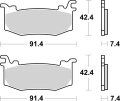 SBS FRICTION - Dual Carbon Front Brake Pads - (Track Use) (HYPURE CALIPER) - 1012DC-