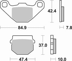 SBS FRICTION - Carbon Tech Front / Rear Scooter Brake Pads (SBS 548) - 102CT-