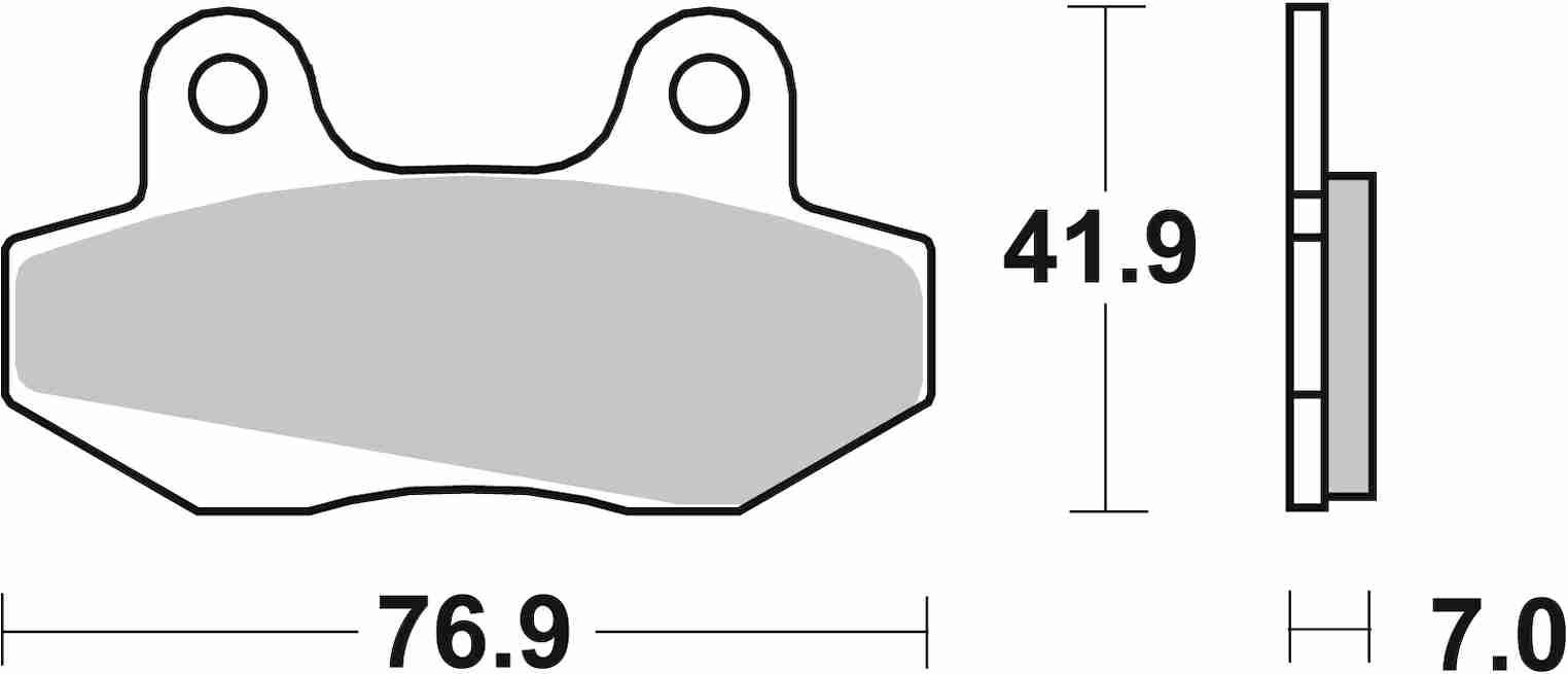 SBS FRICTION - Carbon Tech Front / Rear Scooter Brake Pads (SBS 551) - 103CT-