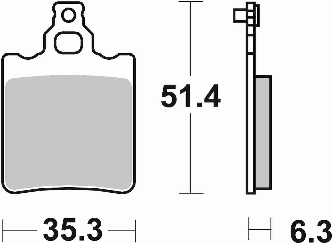 SBS FRICTION - Carbon Tech Rear Scooter Brake Pads (SBS 574) - 106CT-
