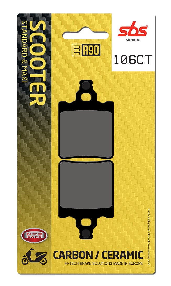 SBS FRICTION - Carbon Tech Rear Scooter Brake Pads (SBS 574) - 106CT-