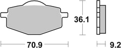 SBS FRICTION - Ceramic Front Scooter Brake Pads (SBS 575) - 107HF-