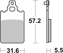 SBS FRICTION - Ceramic Front / Rear Scooter Brake Pads (SBS 607) - 109HF-