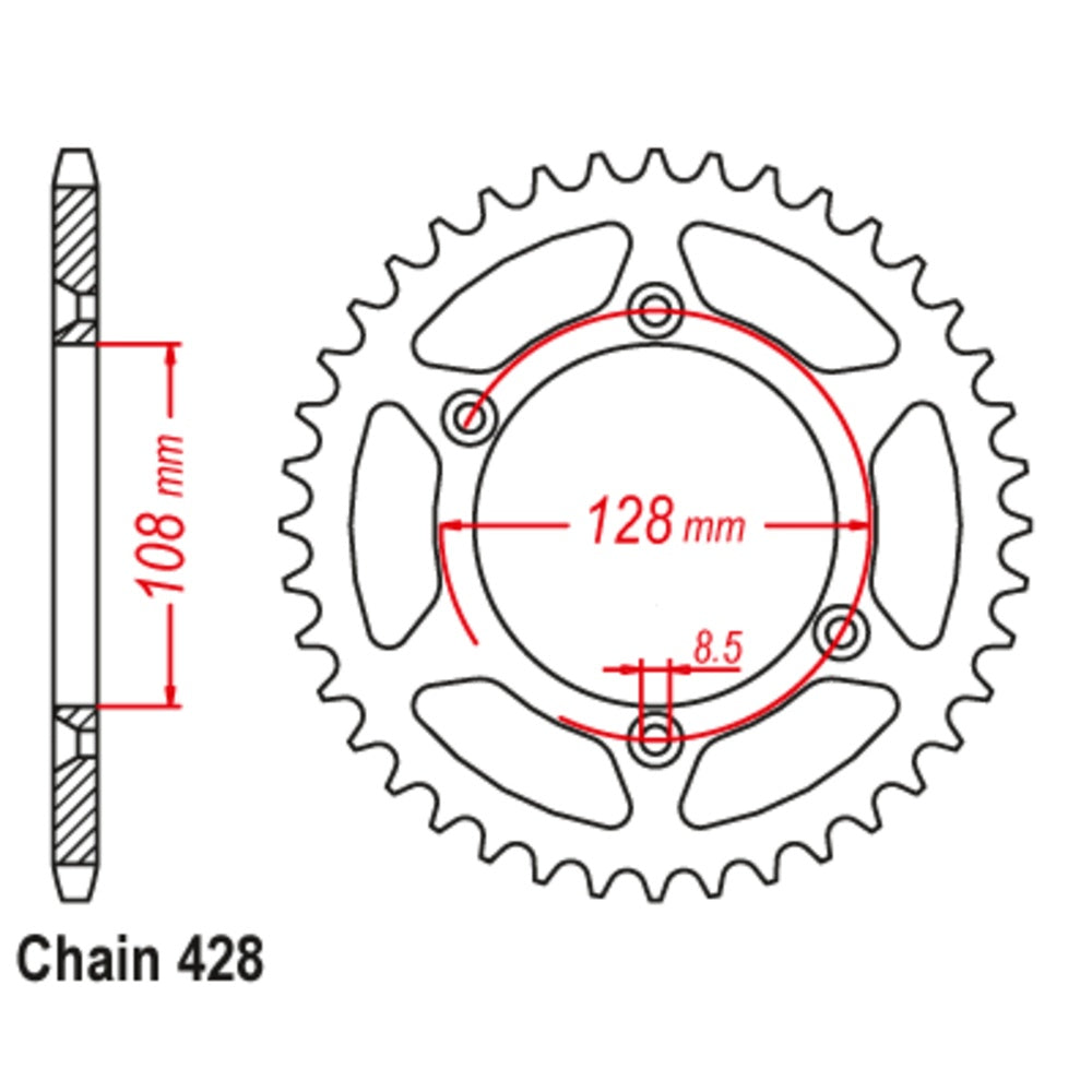 57T Suzuki DRZ125 Rear Sprocket (DRZ) (797)