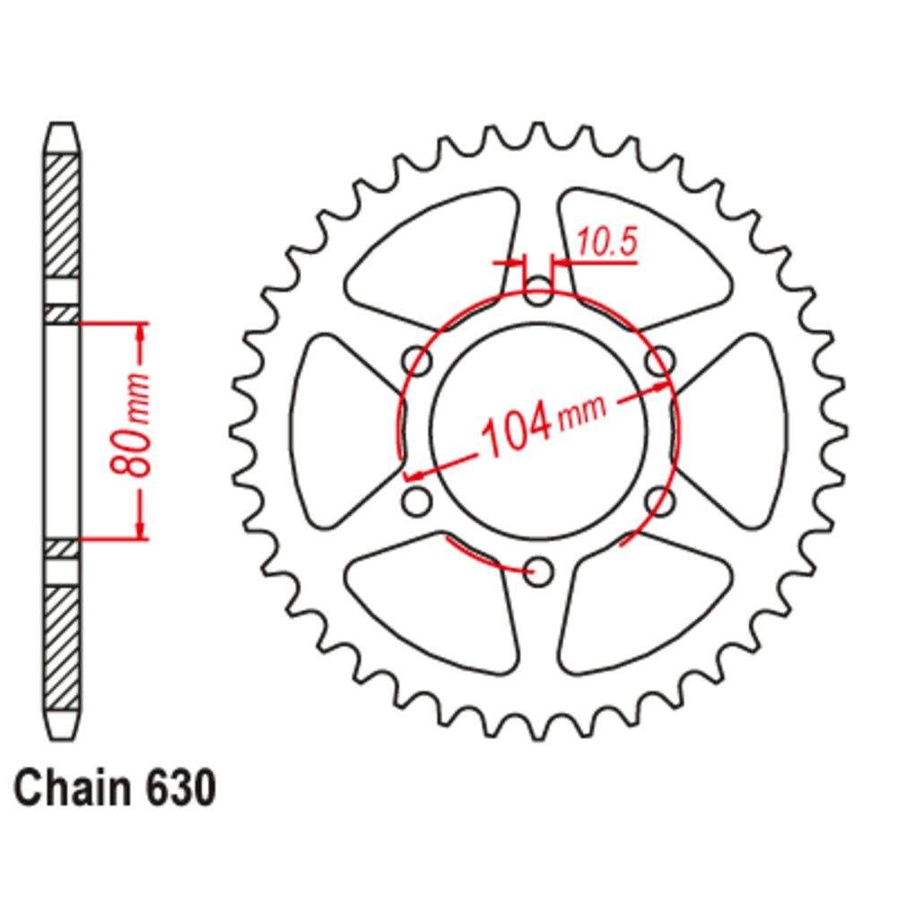 35T Kawasaki Rear Sprocket (501)