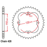 50T Honda Rear Sprocket (1355)