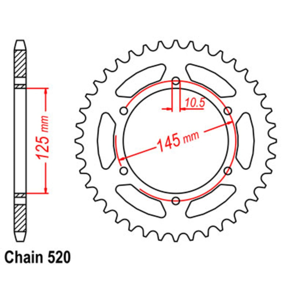 46T Yamaha Rear Sprocket (855)