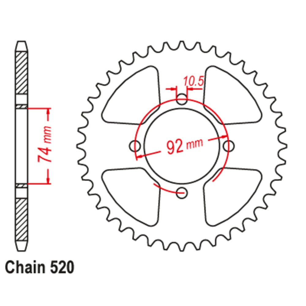 42T Yamaha Rear Sprocket