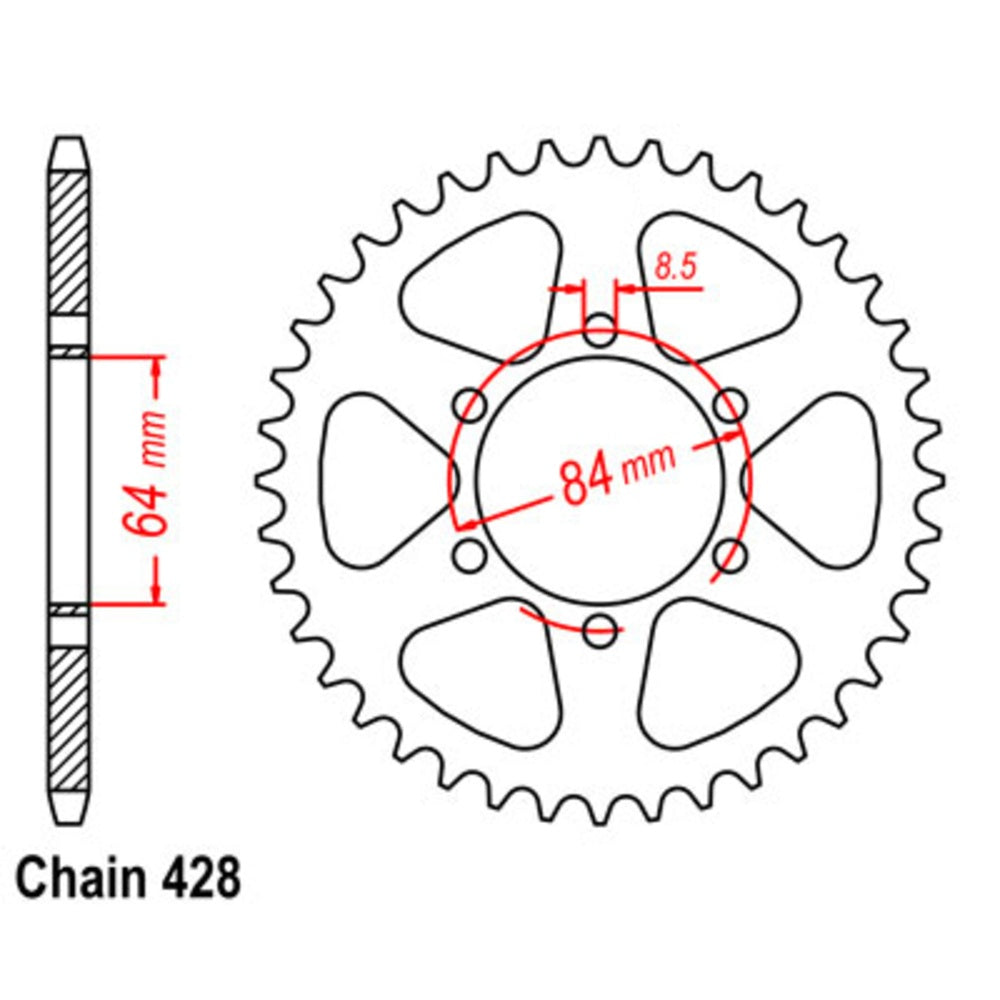 50T Suzuki Rear Sprocket (809)