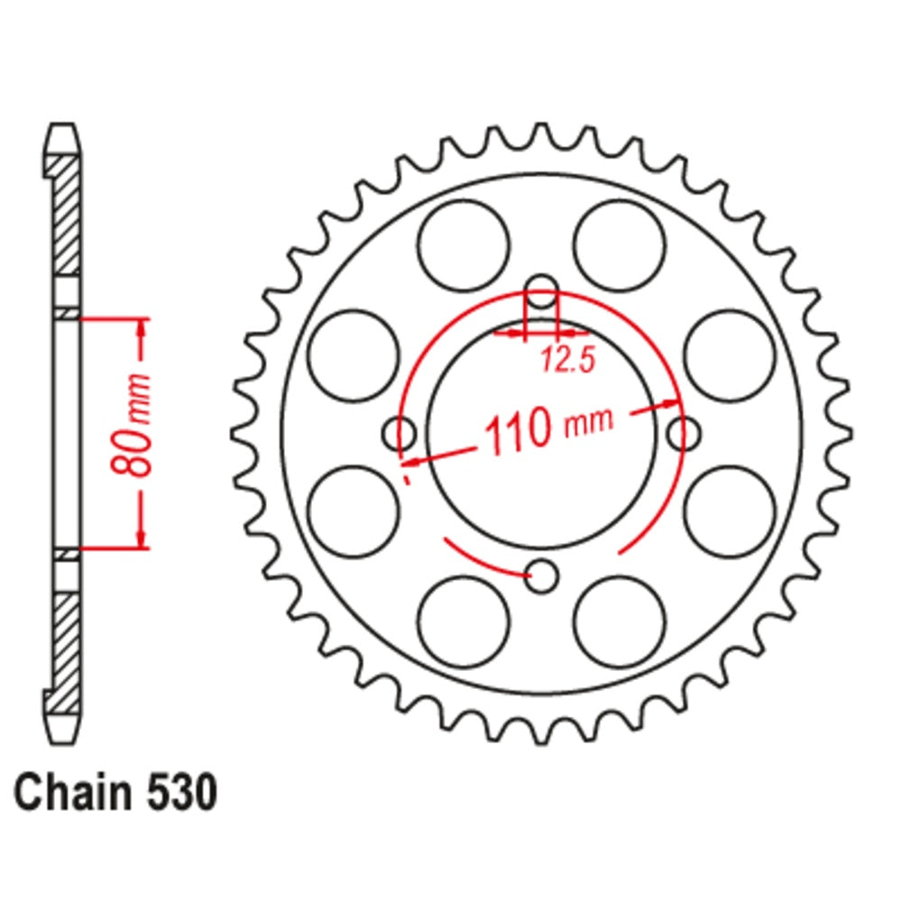 48T Honda Rear Sprocket (284)