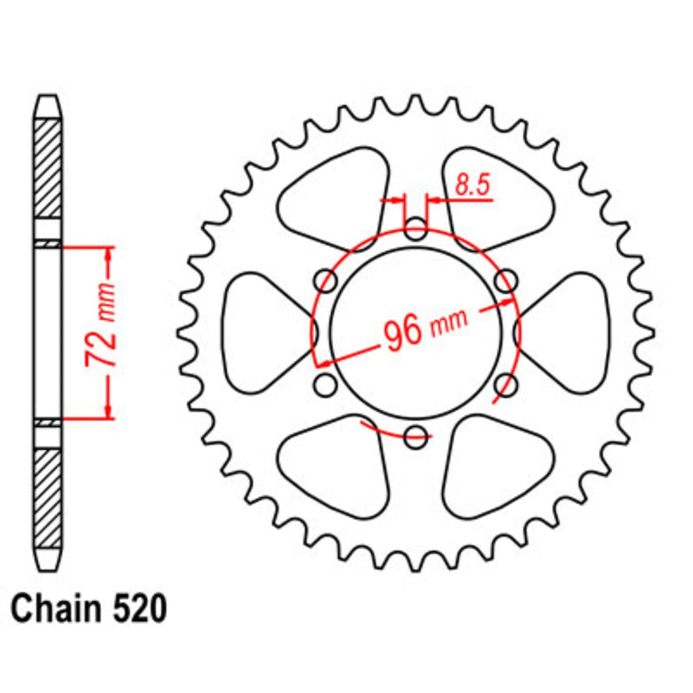 43T Suzuki Rear Sprocket (820)