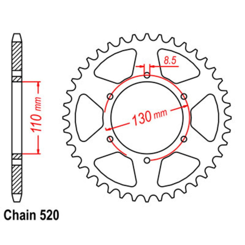 49T Rear Supersprox Sprocket (1977) Same as 11-446