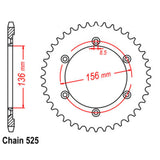 44T Suzuki Rear Sprocket (1791)