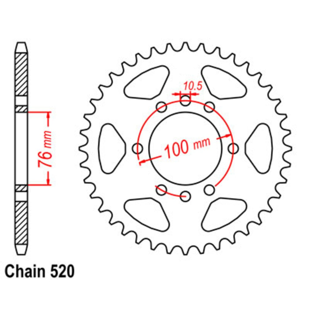 45T Suzuki Rear Sprocket (1825)