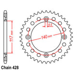 48T Yamaha Rear Sprocket (831)
