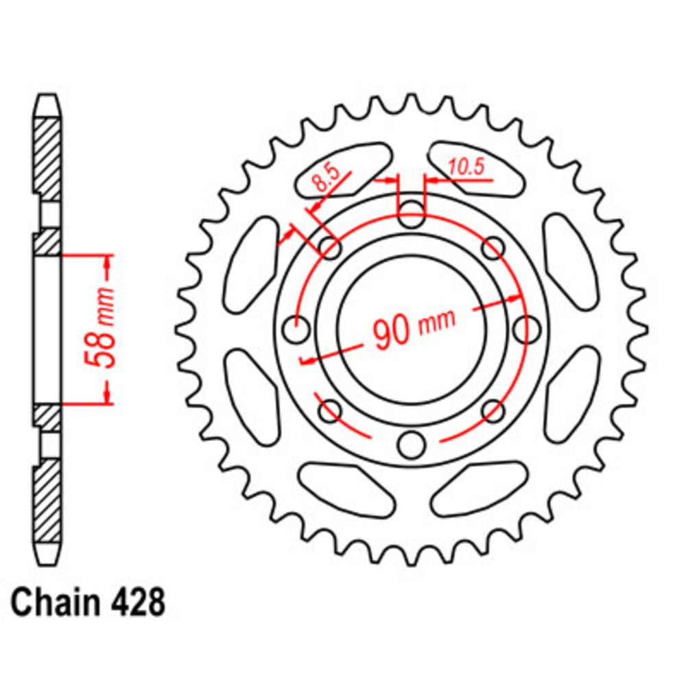 44T Honda Rear Sprocket (269)