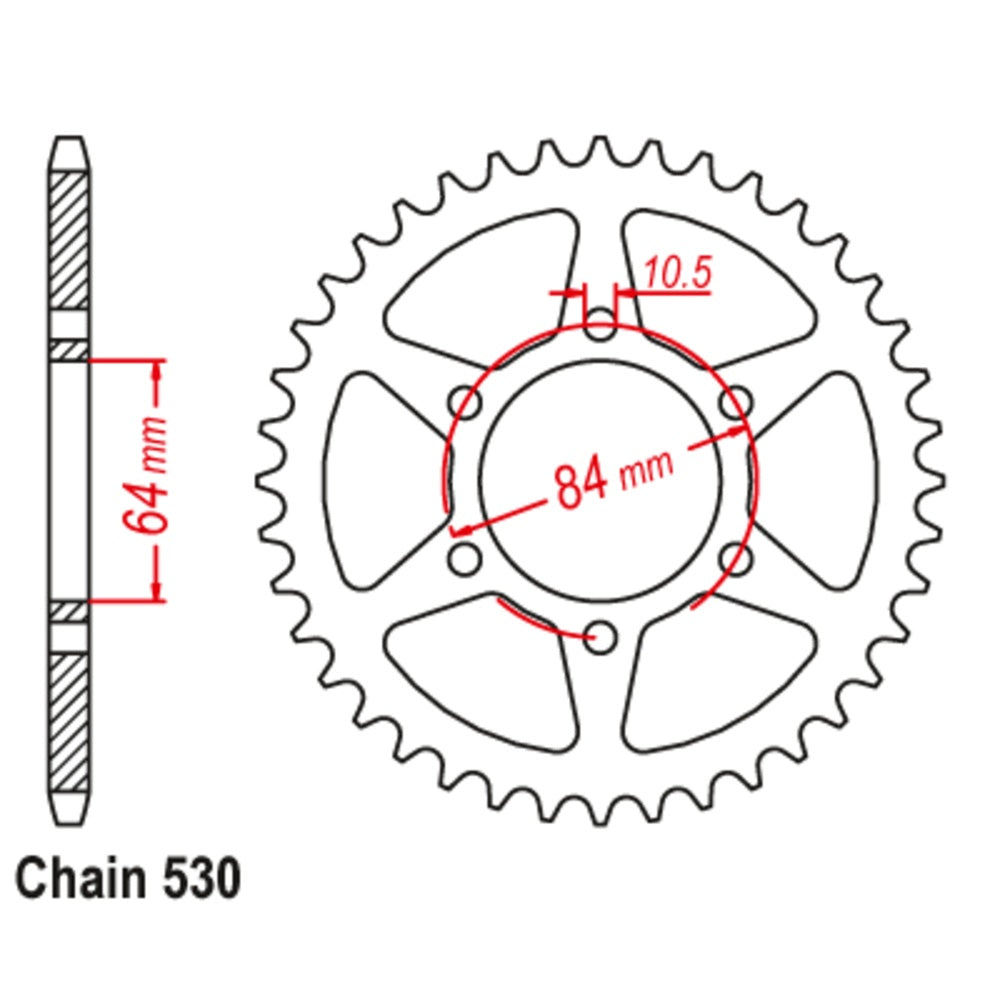 43T Suzuki Rear Sprocket (814)